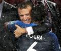 French president can bless his lucky stars, again, as 'Les Bleus' win World Cup