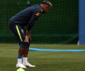 SHOCKER! Neymar limps out of Brazil training