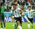 PIX: Argentina strike late to advance to World Cup knockout stages