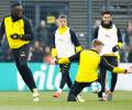 PHOTOS: Sprint king Bolt on target in Borussia Dortmund training