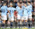 EPL PIX: Sterling strikes twice as City hit Saints for six to go top