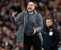 Guardiola unimpressed by City's first half showing in Manchester derby