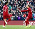 EPL PHOTOS: Mane, Salah propel Liverpool to top