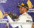 F1: Hamilton opens 40-point lead with Singapore GP triumph