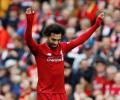 EPL PHOTOS: Salah helps Liverpool hammer Southampton to go top