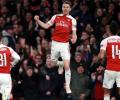 PIX: Arsenal cruise; Felix 'tricks' Benfica to victory