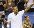 Kyrgios serves up a show to down Tsitsipas