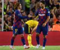 Griezmann fuels ultra-attacking Barcelona's hat-trick bid