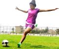 The girl who ran away from home to play football