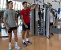 WATCH: Ronaldo teaches Djokovic 'how to jump'