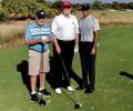 US President Trump tees off with Woods, Nicklaus