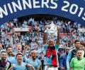 Manchester City crush Watford to complete treble in style