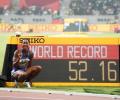 PICS: Muhammad breaks own World mark to win 400m hurdles