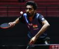 TT ace Sathiyan training with robot during lockdown