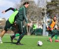 Zlatan shrugs off coughing fit, trains with Swedish side Hammarby