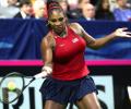 Serena edges out Ostapenko in Fed Cup; Osaka loses