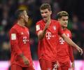 Soccer PIX: Bayern stay top; PSG tame Lyon