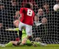 Soccer PIX: Mata sends Man United through; PSG crush Monaco