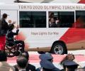 Crowds again greet Olympic flame despite virus concerns