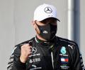 Bottas on pole at Imola with Hamilton alongside