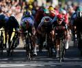 Tour de France: Ewan outsmarts Bennett to win stage three