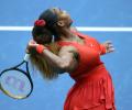 With no fans at US Open, Serena cheers herself