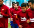 SEE: Messi in good spirits during Barca training