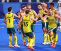 HOCKEY PIX: Australia sink Germany, set up Belgium showdown