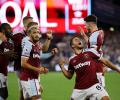 Soccer: Antonio sets record as West Ham thrash Leicester