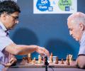 Clash of legends! Anand downs Kasparov in Croatia...