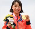 Olympics PIX: Nishiya, 13, Japan's youngest gold medallist