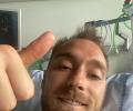 Eriksen thanks fans from hospital bed