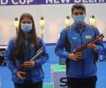 PIX: Golden day for Indian shooters at World Cup