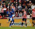 Soccer PIX: Leicester punish Brentford; PSG held