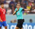 History at FIFA WC! Frappart leads trio of female officials