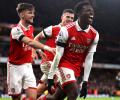 EPL PIX: Arsenal rally to beat West Ham; Spurs held