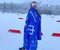 Belarusian skier flees country after ban for political views