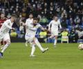 LaLiga: Madrid thrash Valencia; Barca struggle