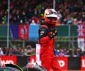 Sainz takes his first F1 pole at soggy Silverstone