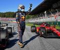 Verstappen on pole in Austria as Mercedes crash