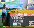 PICS: Kazakhstan's Jeruto roars to steeplechase gold