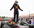 F1 PIX: Verstappen wins in Hungary as Leclerc misses out again