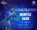 India's Mumtaz Khan named FIH women's rising player of year