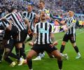 EPL PIX: Newcastle down Man United; rise to third