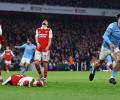 EPL: Ruthless Man City go top with win at Arsenal