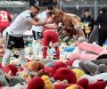 PIX: Fans throw toys on field for children affected by earthquake