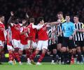 EPL PIX: Leaders Arsenal held, Man United win again