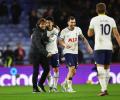 EPL PIX: Kane brace propels Spurs; Forest out of drop zone