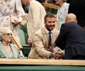 PIX! Beckham ups the glam quotient of Centre Court