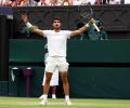 Wimbledon PIX: Alcaraz, Sabalenka through; Medvedev survives